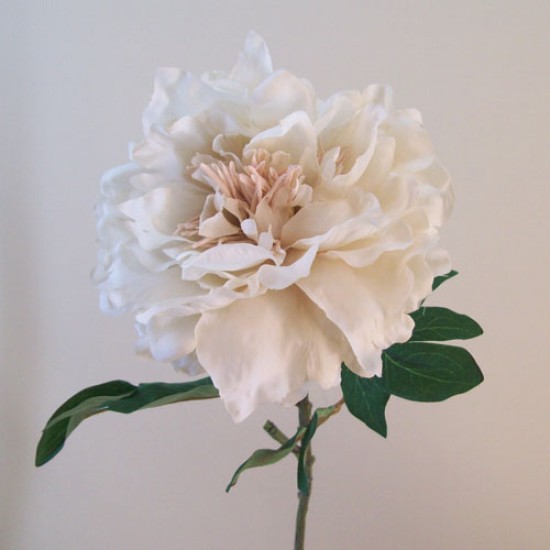 Artificial Peony Flowers Downton Cream 64cm Artificial Flowers
